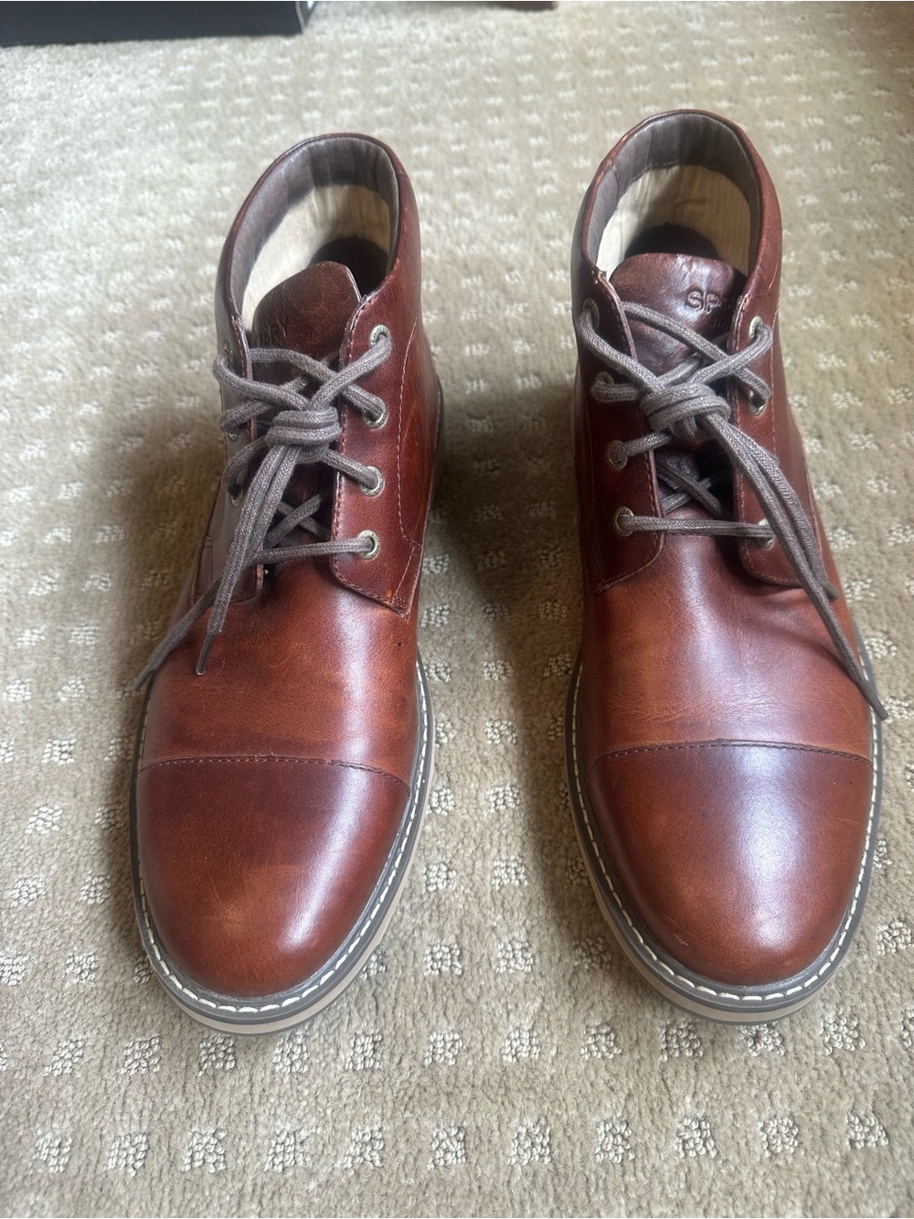 Men's Sperry Brown Leather Lace-Up Boots